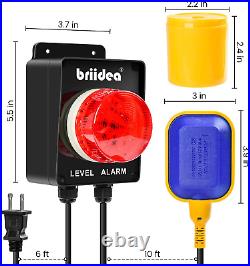 Sump Pump Alarm, Indoor/Outdoor High Water Septic Tank Alarm with 110Db