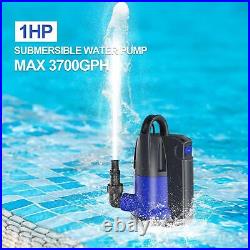 Sump Pump Automatic Submersible Water Pump 1HP 3700GPH Built-in Float Switch