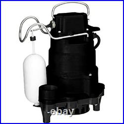 Sump Pump, Cast Iron, 2-Pole Float Switch, 1/2-HP