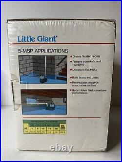 Sump Pump? Little Giant Water Wizard 5-MSP 5 Series Submersible 1/6 hp Utility +
