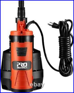 Sump Pump, PROSTORMER 2110GPH 1/2HP Submersible Clean/Dirty Water Pump with for