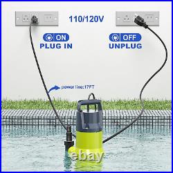 Sump Pump Portable Water Removal Submersible Pumps for Pool Draining Basements R