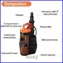 Sump Pump Prostormer 3500 GPH 1HP Submersible Clean/Dirty Water Pump with Bui