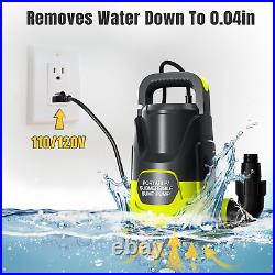 Sump Pump Submersible 1.5HP 4500GPH Utility Water Removal Pump Portable Electric