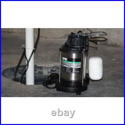 Sump Utility Pump Submersible Clean/Dirty Water Stainless Ultra-quiet 3/4 HP Hot