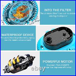 Swimming Pool Cover Pump Above Ground Sump 850 GPH Water Removal 3 Adapters 80W