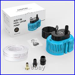 Swimming Pool Cover Pump Above Ground Sump 850 GPH Water Removal 3 Adapters 80W