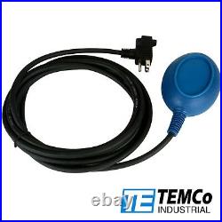 TEMCo Float Switch for Sump Pump & Water Level EMPTY Function Control 13ft Cord