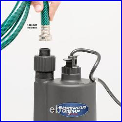 Thermoplastic Sump Pool Pond Hose Electric Submersible Water Utility Pump 1/5 HP