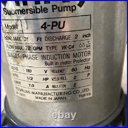 Tsurumi 4-PU Pump Sump/Sewage/Wastewater/De-watering Made In Japan