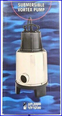 United Pump UP-3000 Submersible Vortex Sump / Waterfall Pump 3000 GPH 1/2 HP
