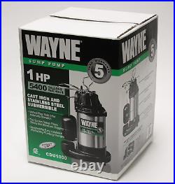 WAYNE 1 HP Submersible Cast Iron and Stainless Steel Sump Pump with Integrated