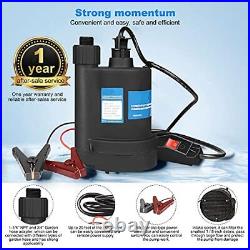 Water Pump Submersible Pump DC 12V Sump Pump 1500 GPH Utility Pump With Switch-B