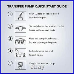 Water Transfer Pump 115v 330 Gallon Per Hour Portable Electric Utility Pump With