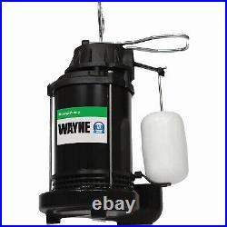 Wayne CDU800 Submersible Sump Pump With Vertical Switch, Cast Iron. 5-HP Motor
