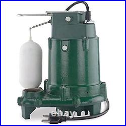 Zoeller Pro Series 1052 with Non-Clogging Vortex Impeller, Moves 48 Gallons Per